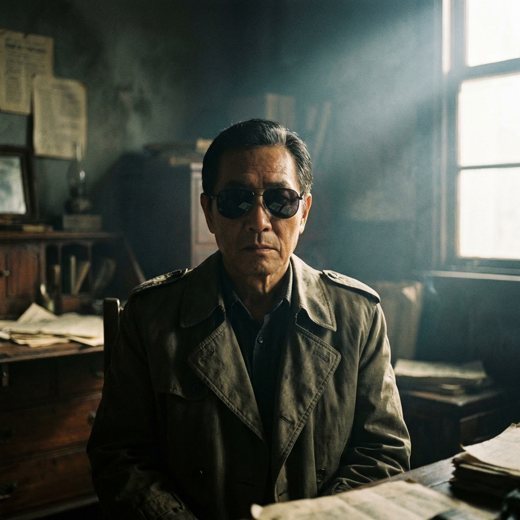 Ching stares silently at our reporter for 30 uncomfortable seconds