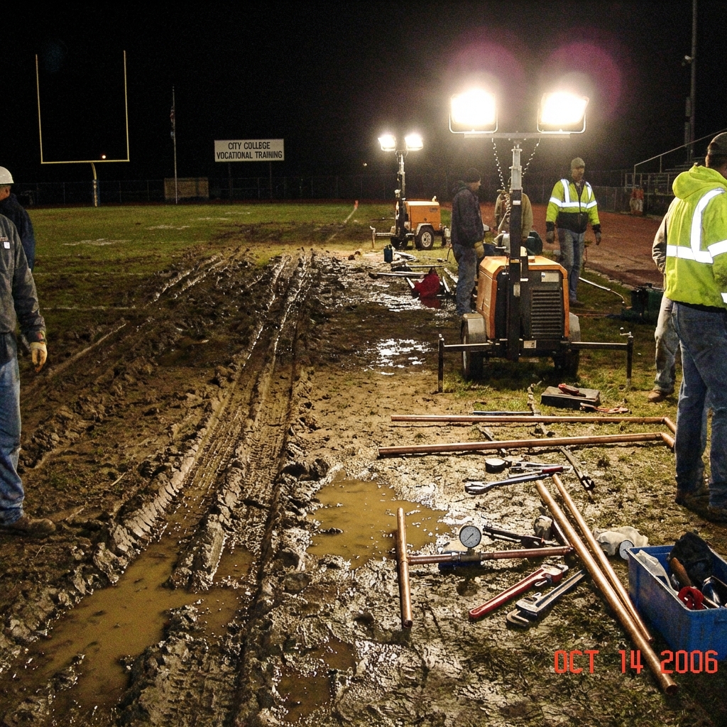 The muddy aftermath of the infamous showdown