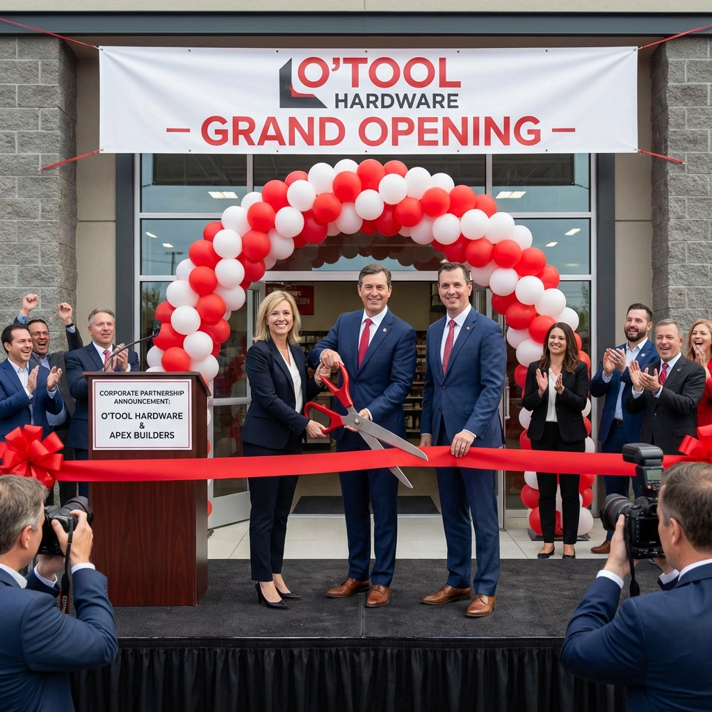 O'Tool executives cut the ribbon at official sponsorship announcement