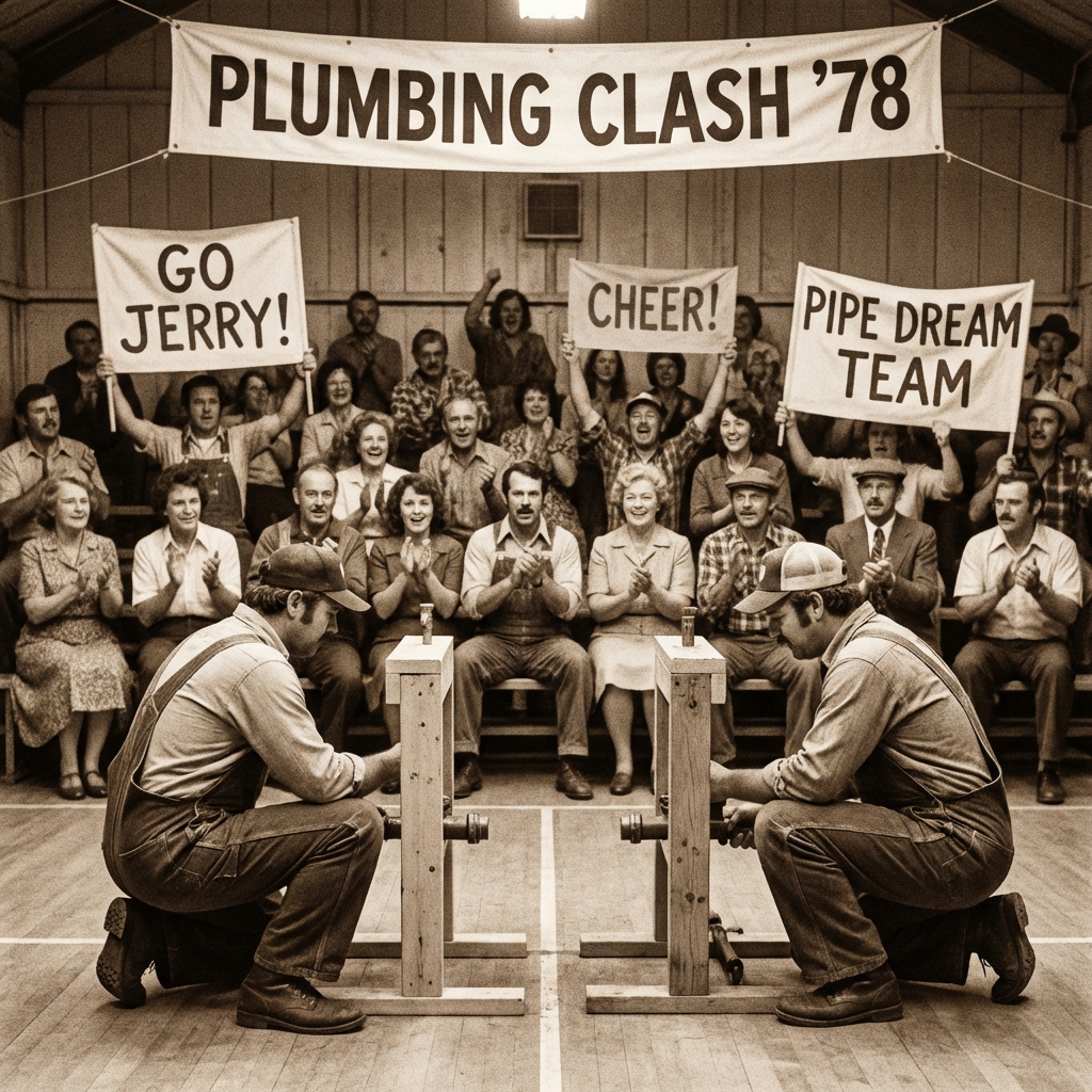 Early PPLA event with homemade banners and enthusiastic crowd